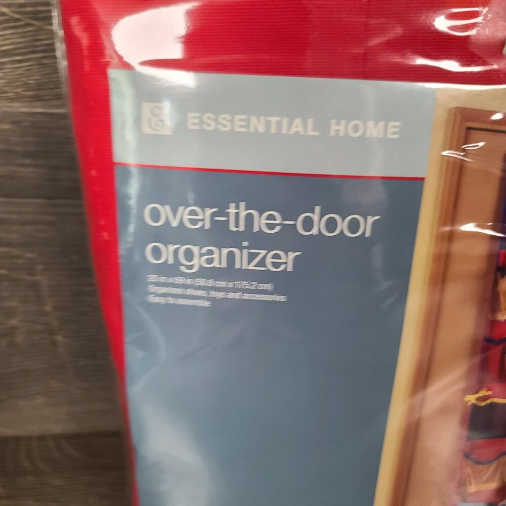 Kmart New in Package Over The Door Kid's Closet Organizer Red Yellow and Blue - Picture 2 of 12